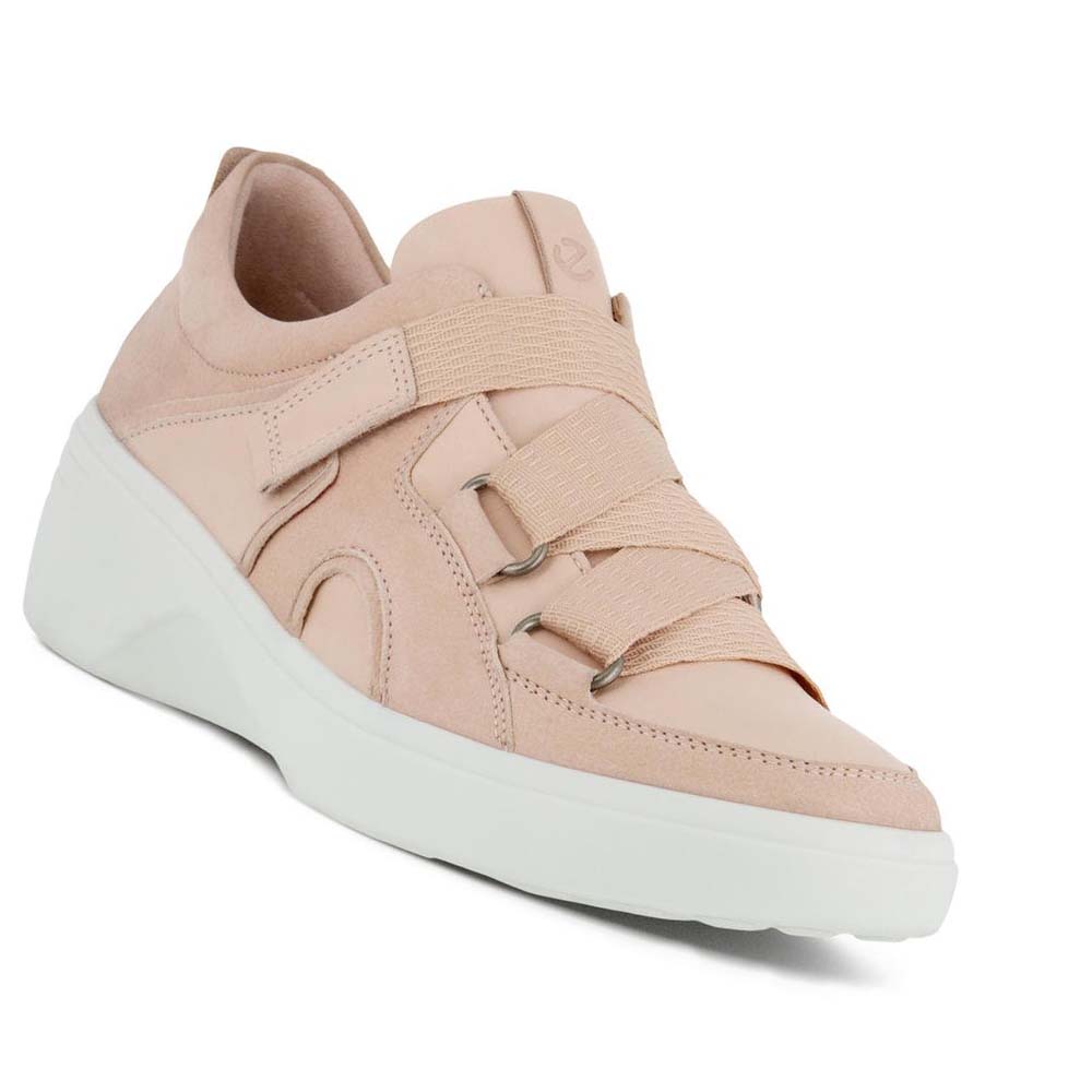 Women's Ecco Soft 7 Wedge Sneakers Pink / Rose | Canada 248NWY